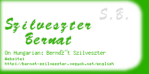 szilveszter bernat business card